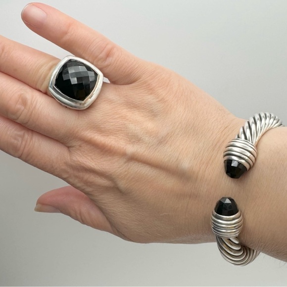 David Yurman 10mm Cable Bracelet With Black Onyx - Picture 4 of 6